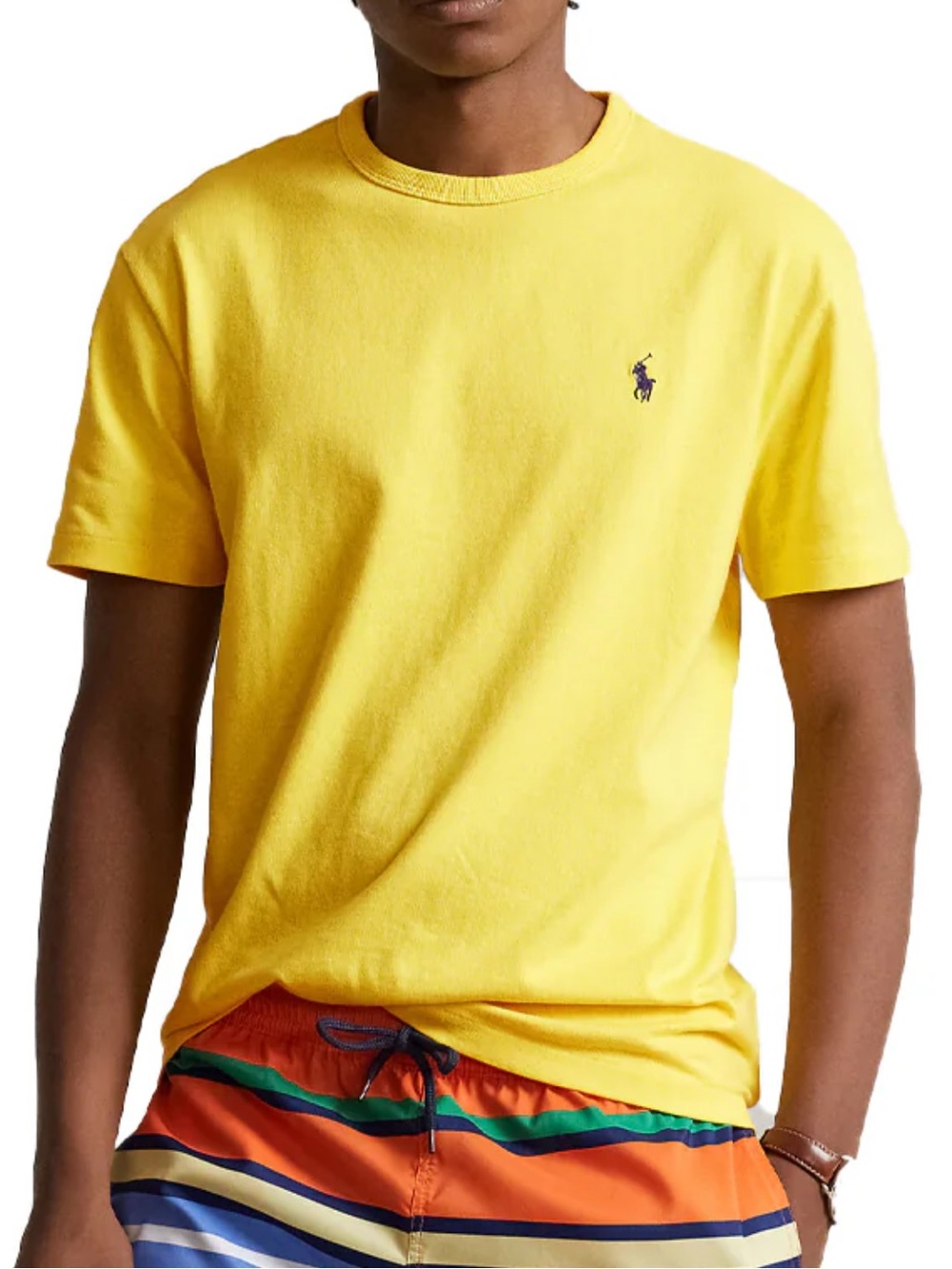 Boys Ralph Lauren Bright Yellow Short-Sleeve Crew Tee